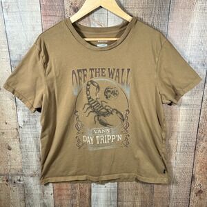 Vans Brown Scorpion Moon Day Tripp'n Graphic Tee Shirt XL Skate Boho Retro